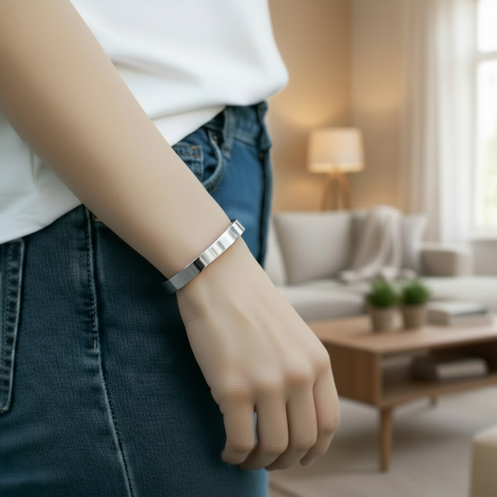 Jonc rectangulaire en Plaqué Or