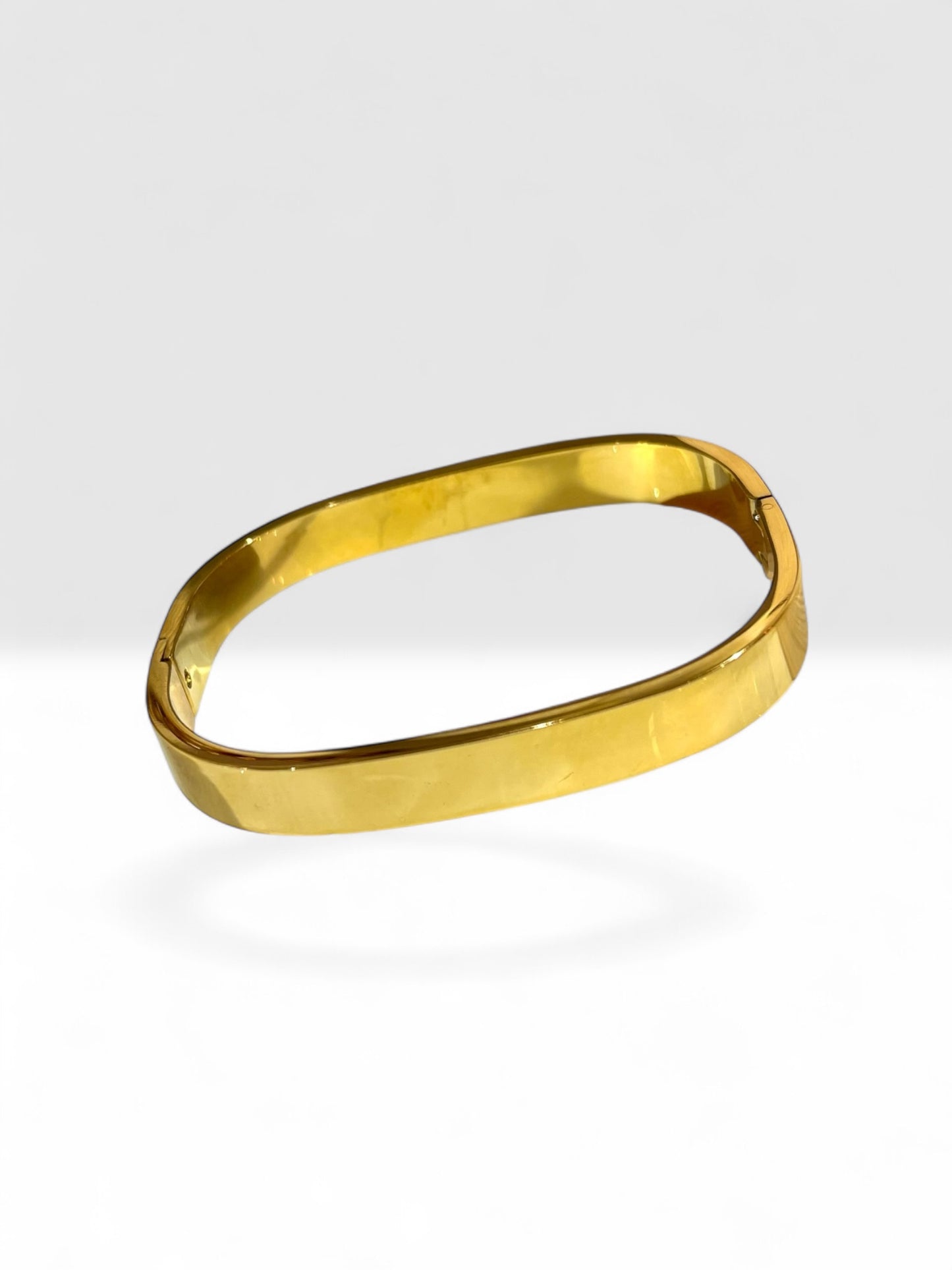 Jonc rectangulaire en Plaqué Or